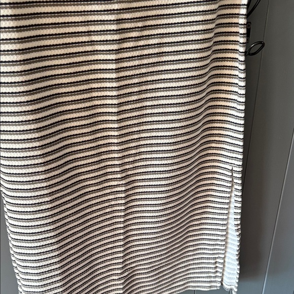 Striped Black,Cream and Green Women's Skirt - Picture 5 of 5